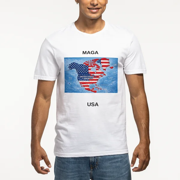USA Pride Map T-Shirt | Patriotic American Flag Tee for Men & Women